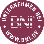 BNI Button &ndash; wir sind Mitglied im BNI